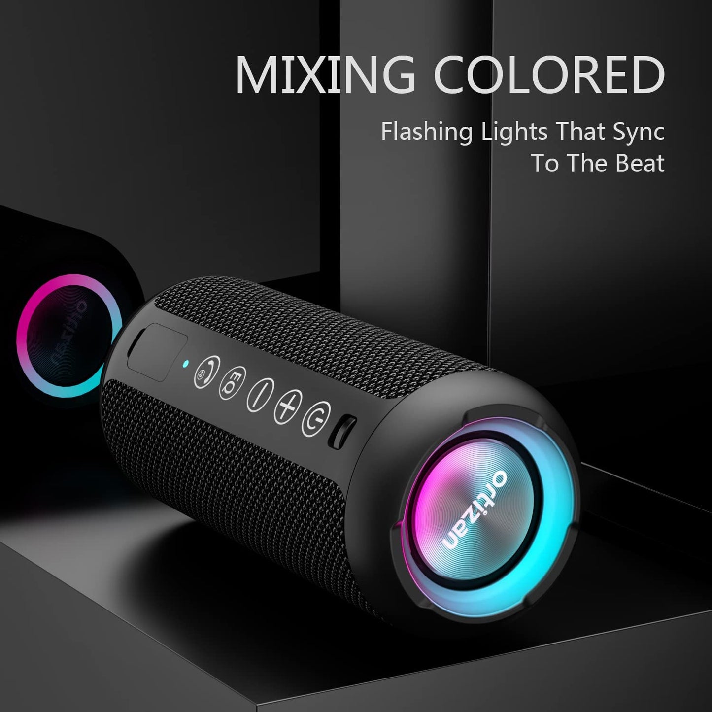 Portable Bluetooth Speaker - IPX7 Waterproof Wireless Speaker with 24W Stereo Sound, Bluetooth 5.0, 30 Hours Playtime, 66Ft Range, and Dual Pairing for Home and Outdoor Use