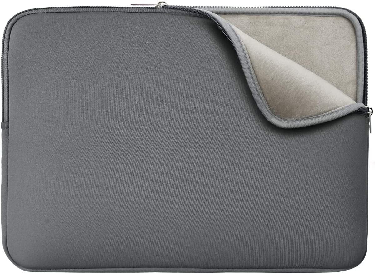 14-Inch Laptop Sleeve Case with Soft Fluffy Lining - Compatible with 14" Notebooks, Chromebooks, and Laptops (Black)