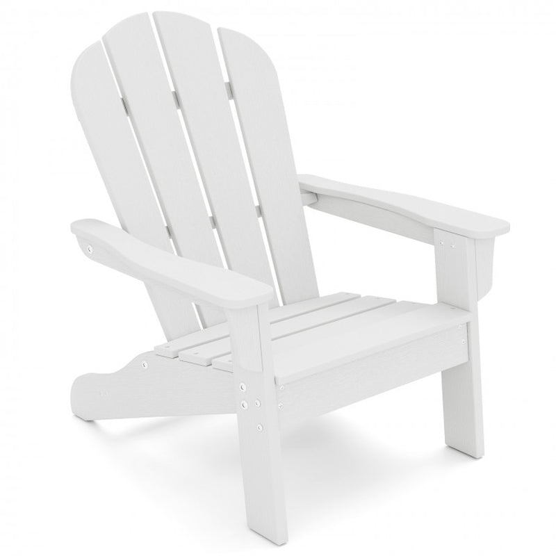 All-Weather HDPE Children's Adirondack Chair with High Backrest and Armrests