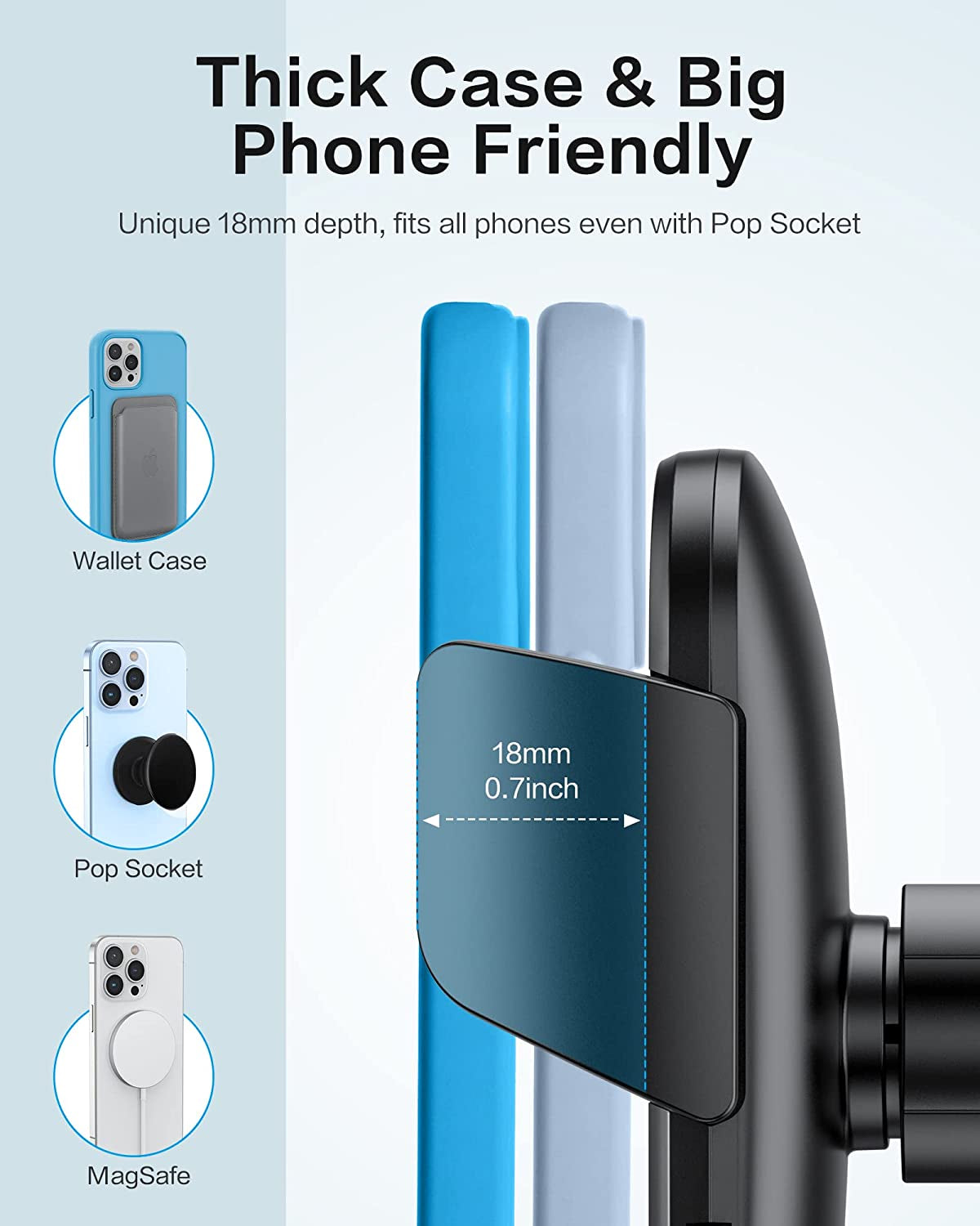 Universal 360° Rotation Car Phone Holder with Air Vent Mount and Secure Hook Clip - One-Touch Compatibility for All Smartphones