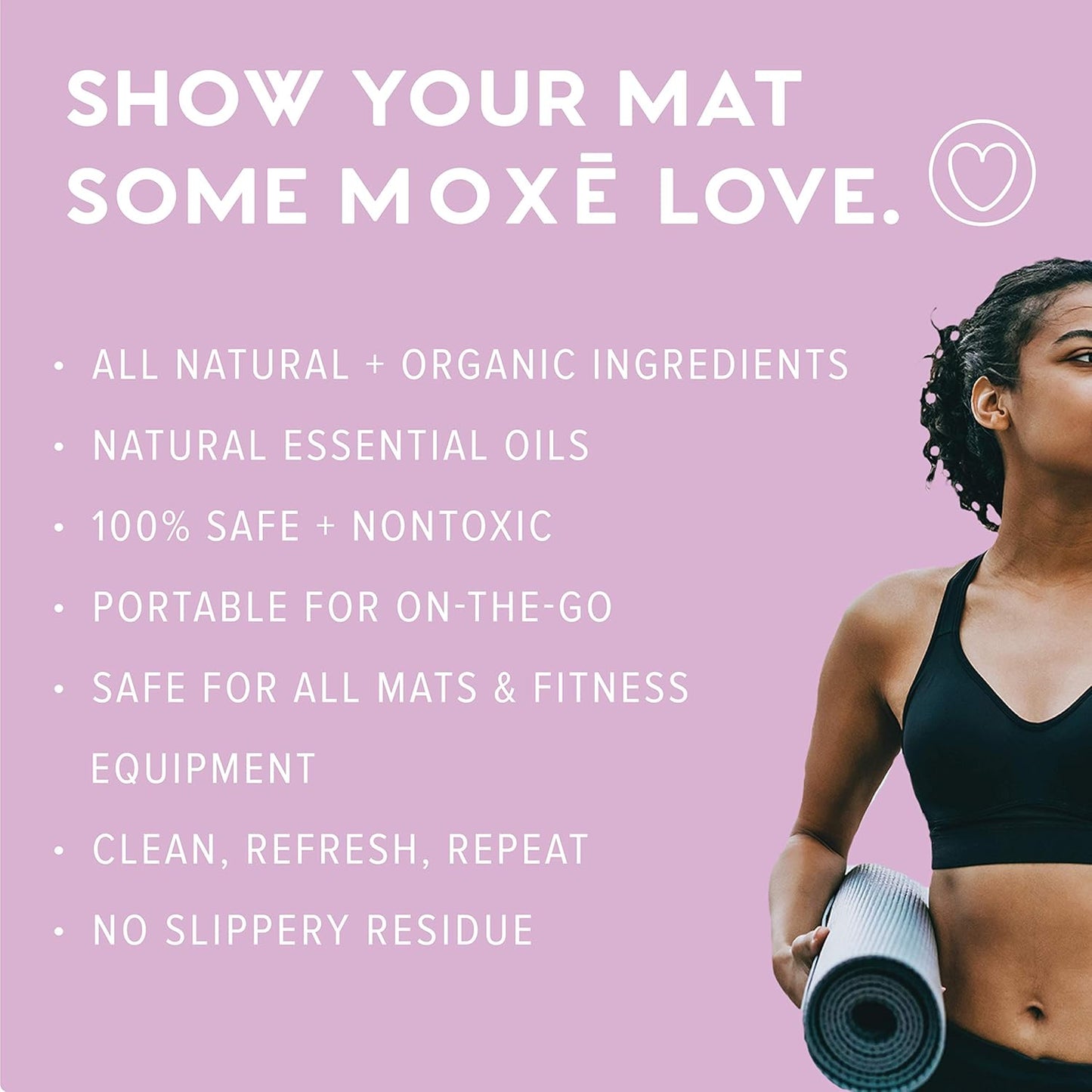 Yoga Mat Cleaner with Lavender & Chamomile Essential Oils, 4 oz - Safe for All Mats & Exercise Equipment, Odor & Sweat Protection