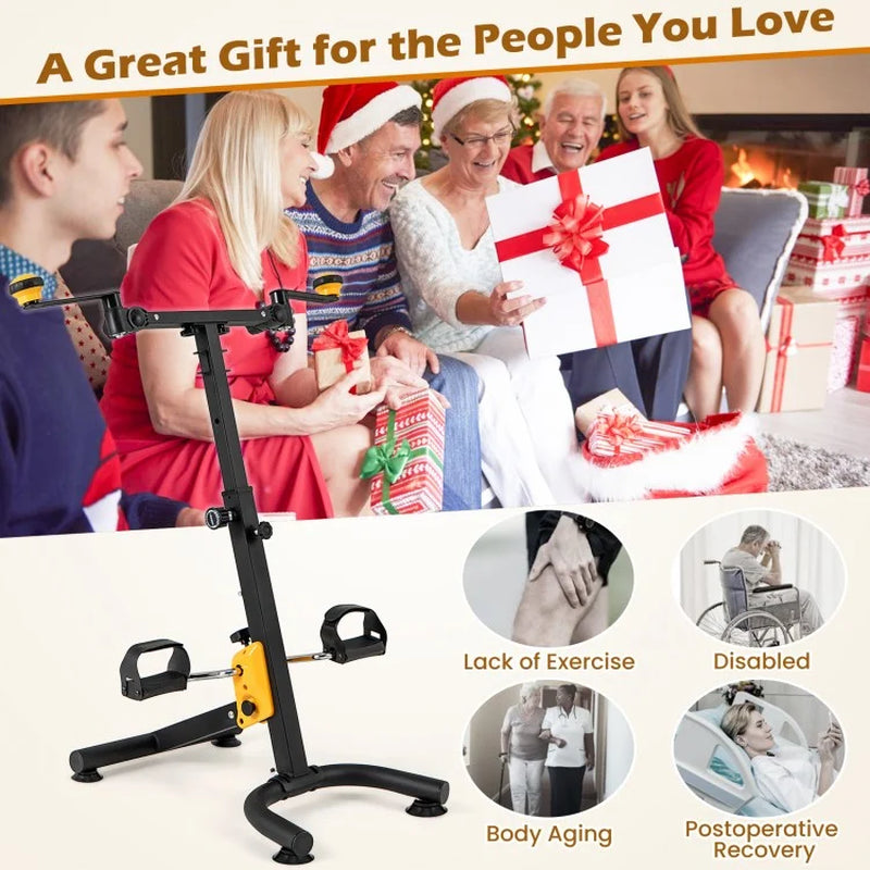 Folding Pedal Exercise Bike with Customizable Resistance Levels