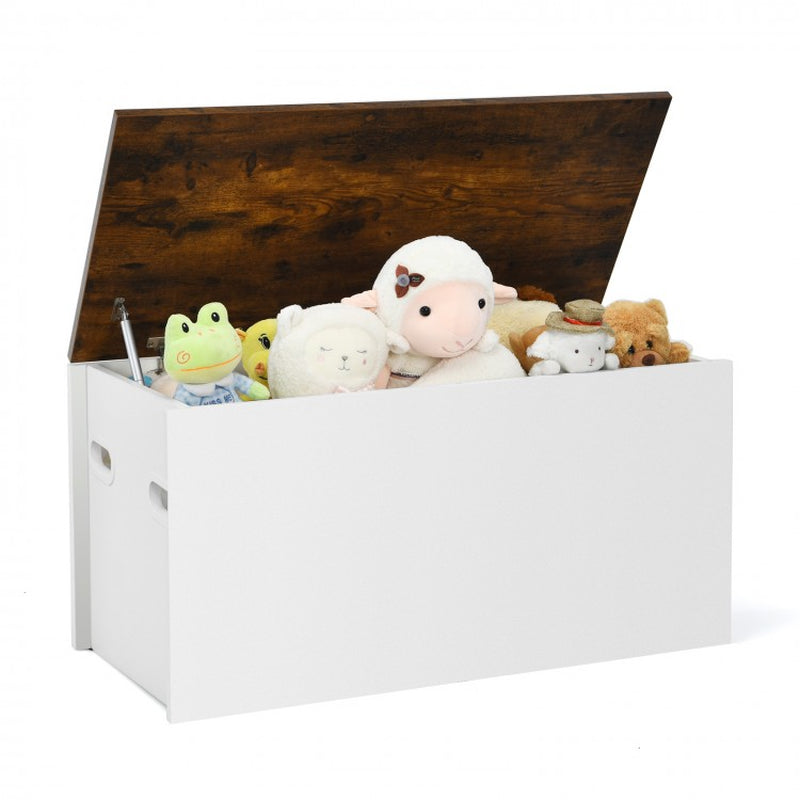 Pneumatic-Assist Flip-Top Storage Chest with Self-Locking Lid