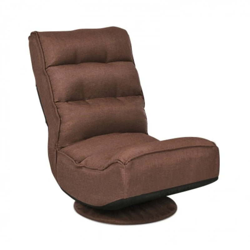 360-Degree Swivel Folding Gaming Chair with Adjustable Backrest