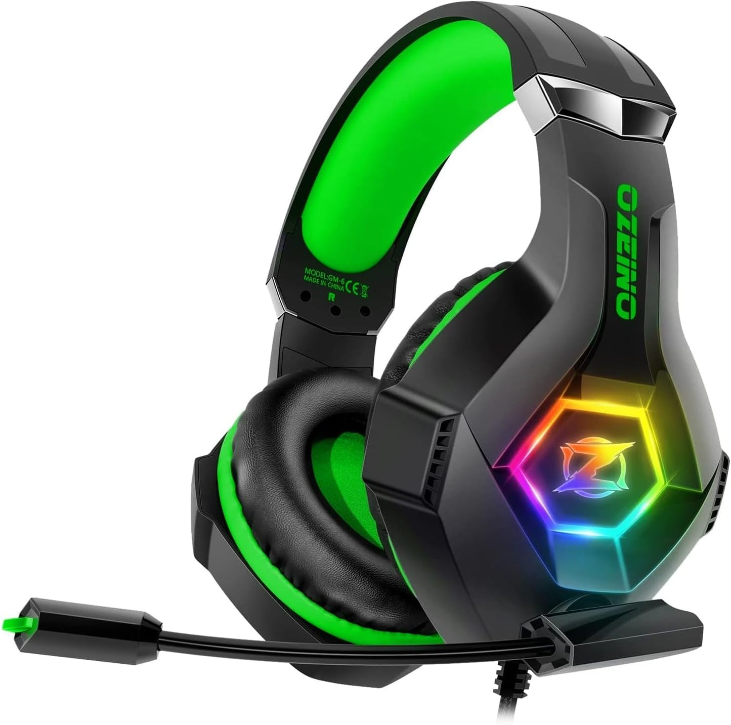 Gaming Headset for PS5, PS4, PC, and Xbox Series X/S - Over-Ear Design with Noise-Cancelling Mic, RGB Lighting, and Deep Bass Stereo Sound
