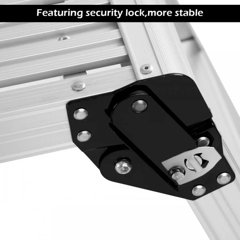 Premium Heavy-Duty Aluminum Folding Step Ladder with Portable Design