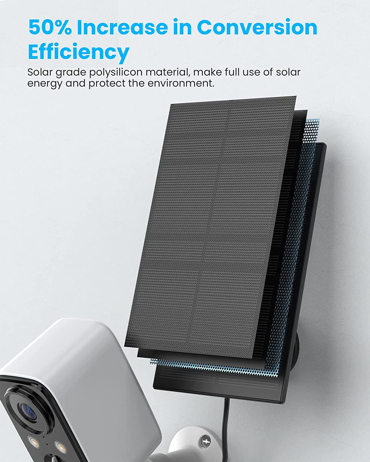 Wireless Outdoor Solar Security Camera - Home Surveillance System - Color Night Vision, PIR Human Detection, Two-Way Audio, IP66 Waterproof, and 2.4G WiFi Connectivity