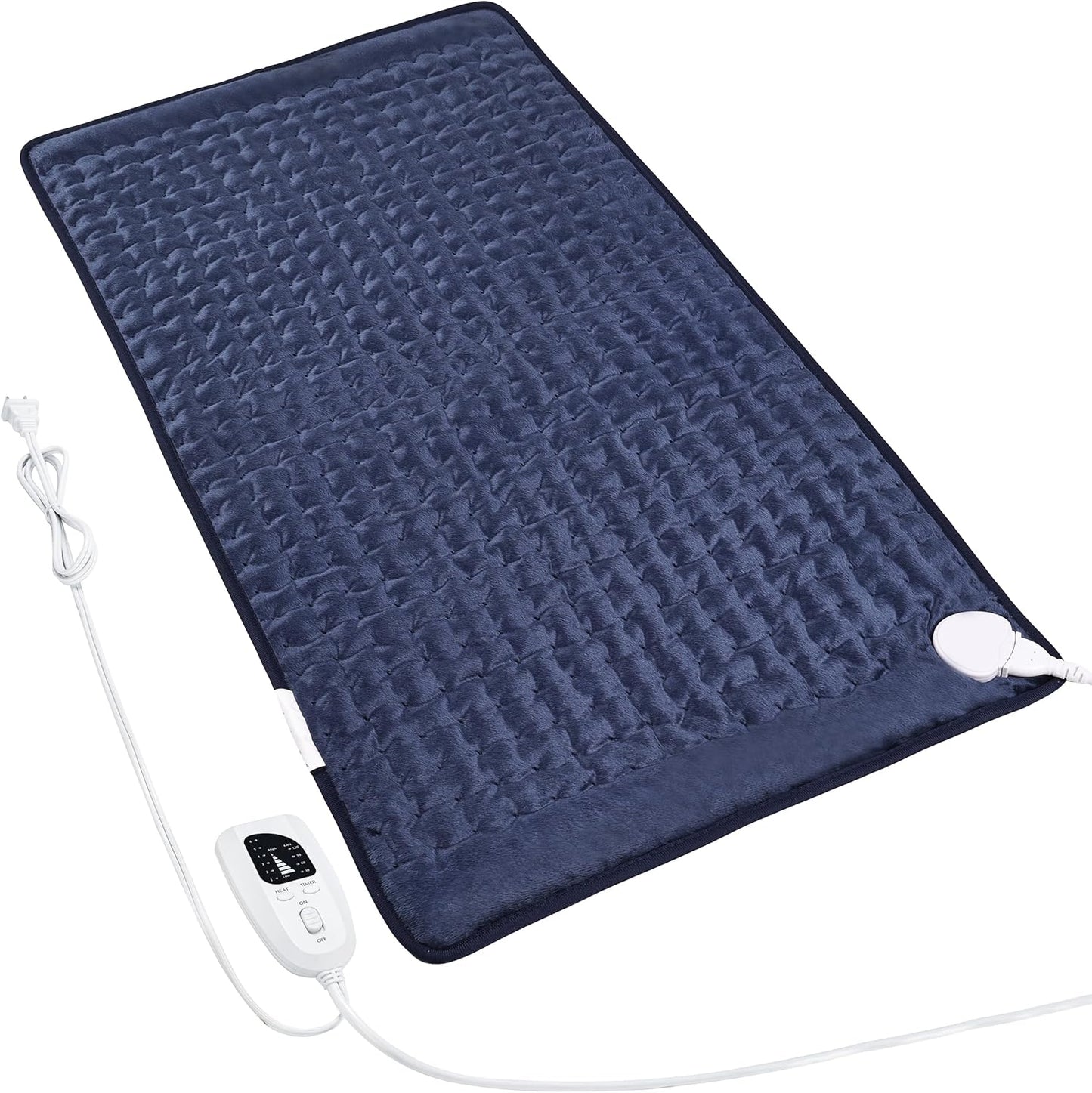 Electric Heating Pad with Moist and Dry Heat Options, Adjustable Temperature and Timer Settings