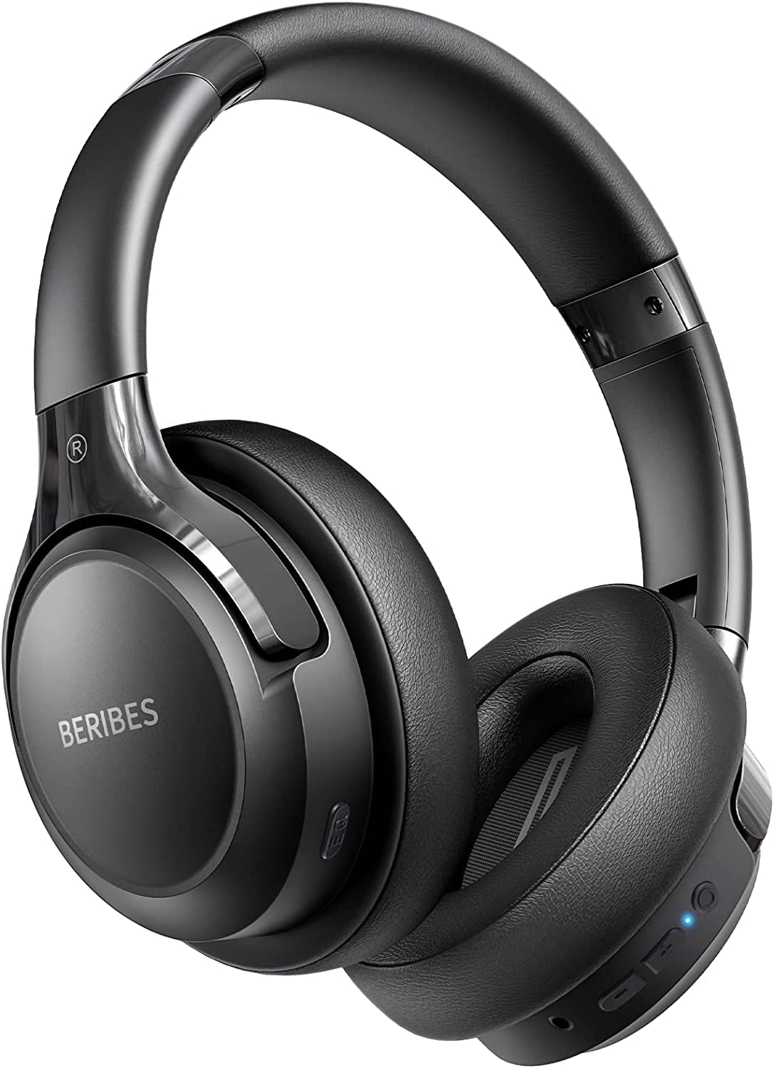 Over-Ear Bluetooth Headphones with 65 Hours Playtime, 6 EQ Modes, Immersive Bass, Hi-Fi Stereo, Foldable Design, and Built-In HD Microphone for Mobile and PC Use