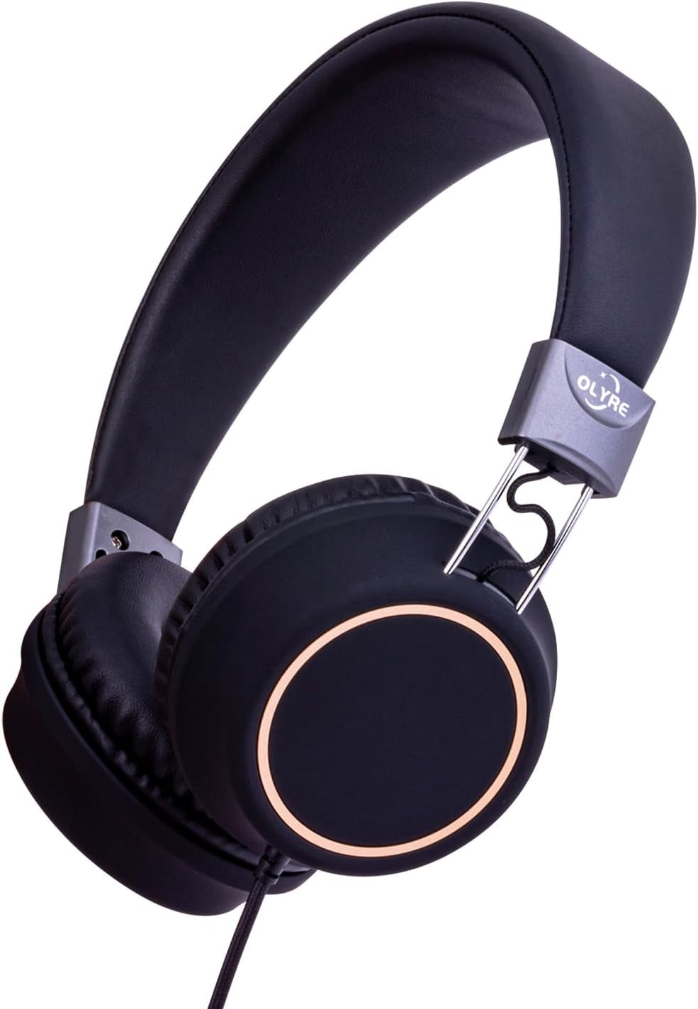 Wired Kids Headphones with Microphone and In-Line Control, Lightweight and Foldable Design for School Use - Compatible with Tablets, Chromebooks, and iPads in Green/Purple