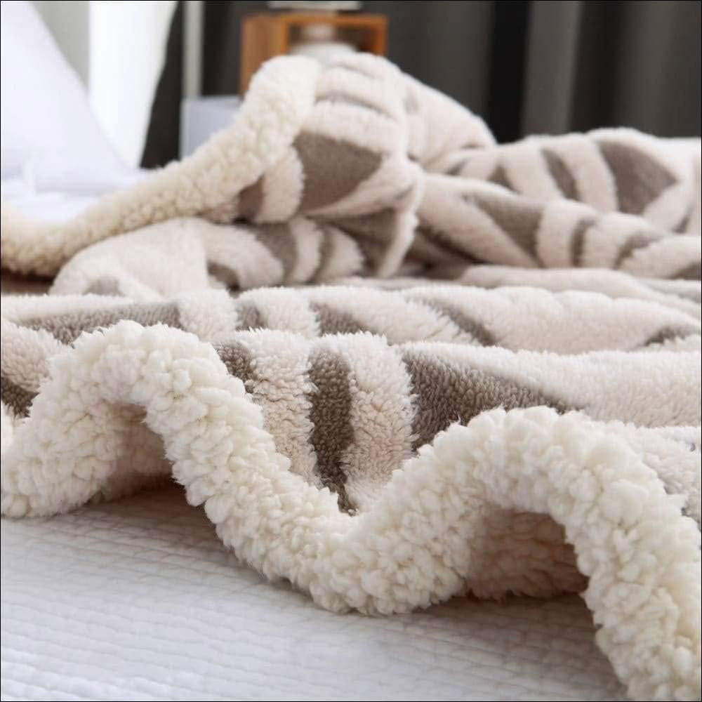Dual-Sided Sherpa Fleece Throw Blanket - Soft and Cozy Bed Blanket for Couch and Sofa (Grey, 51" x 63")