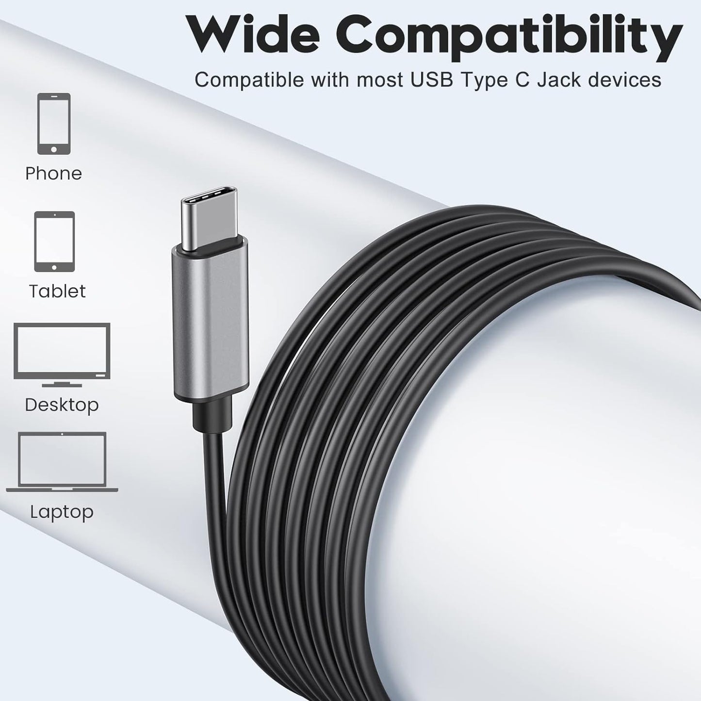 USB-C Headphones In-Ear Wired Earbuds with Microphone