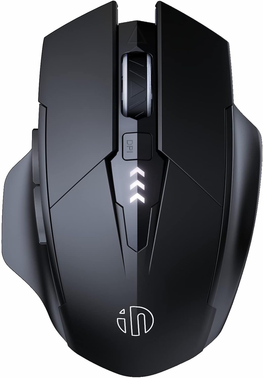 Wireless Mouse,Rechargeable Mouse Wireless 2.4G USB Ergonomic Computer Mouse(Battery Level Visible),Silent Wireless Mice for Laptop PC Computer, 3 Levels Dpi(Black)
