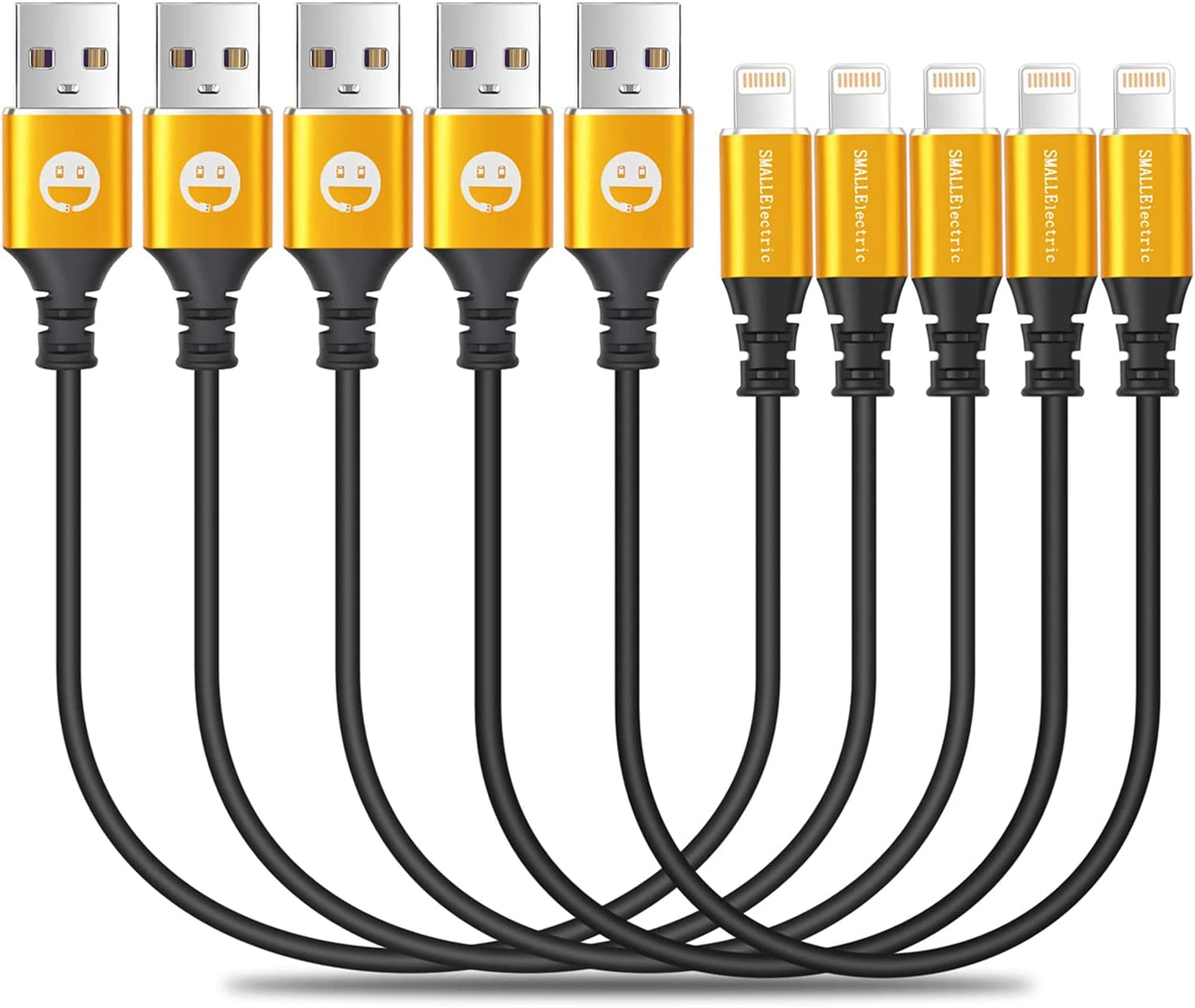 Apple MFi Certified 2-Pack Lightning Charging Cables for iPhone and iPad (1ft, Brown) - Fast Charging Compatible with iPhone, iPad Mini/Air