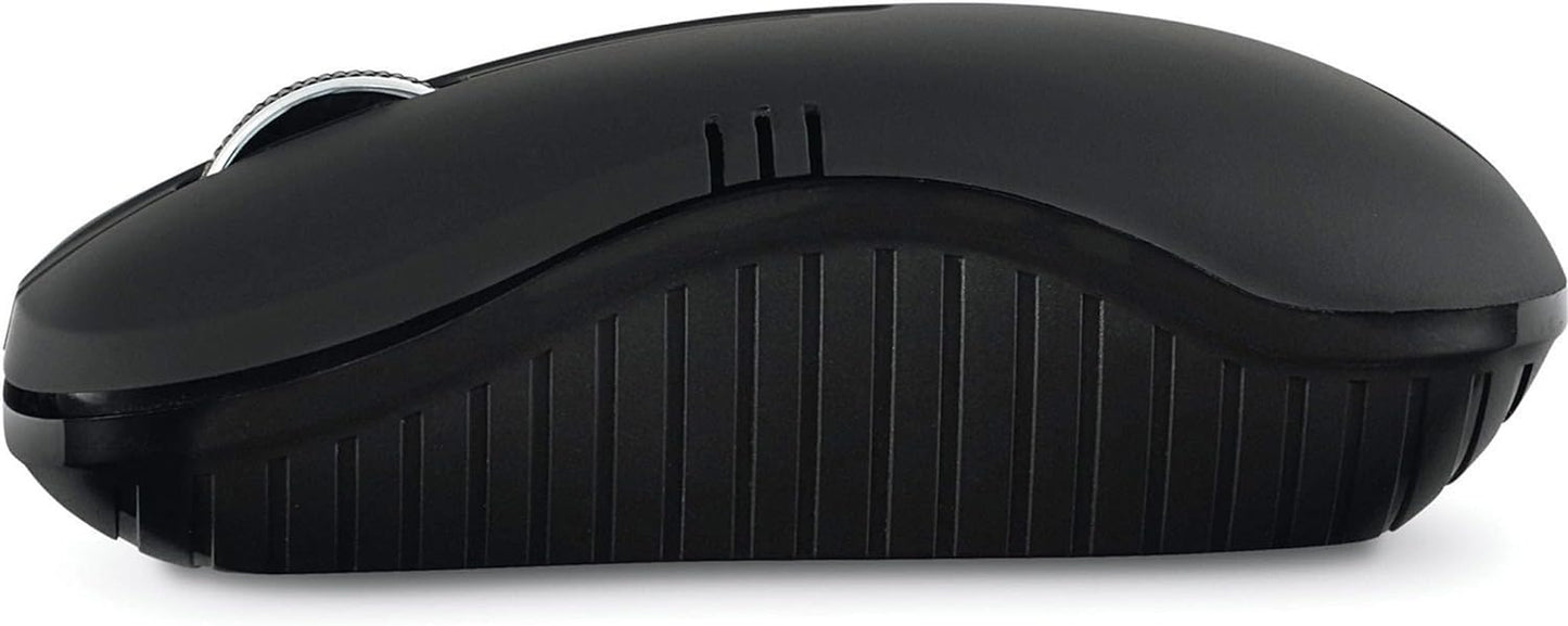 Wireless Optical Notebook Mouse, Commuter Series - Matte Black (8.5" x 5.5" x 3")
