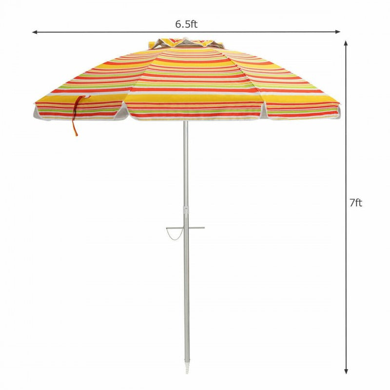 6.5-Foot Beach Umbrella with Carry Bag (Weight Base Not Included)