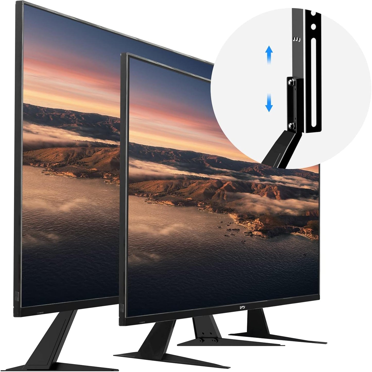Universal Table Desk Pedestal TV Stand Tabletop Screen Monitor Riser for Most 23 to 42 Inch Flat Screen TV VESA up to 200 X 400Mm Capacity 40Kgs