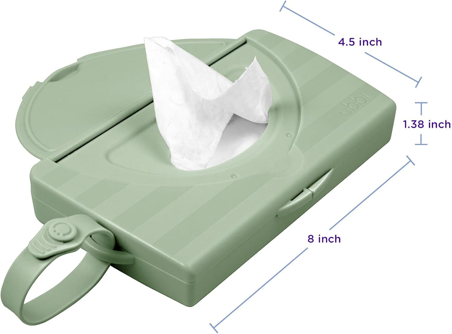 On-The-Go Baby Wipes Dispenser, Portable Wipes Container- Travel, Diaper Bag Accessory, Reusable Wipes Holder