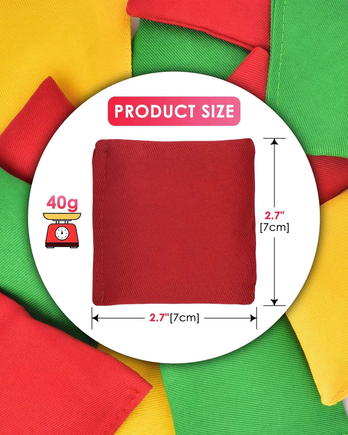 Colorful Mini Bean Bags for Tossing - 12 Pack Canvas Bean Bags for Outdoor Games, Carnival Activities, and Halloween Fun