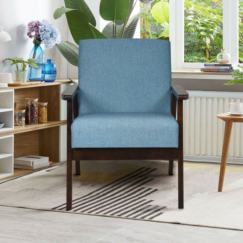 Mid-Century Modern Fabric Accent Armchair for Living Room