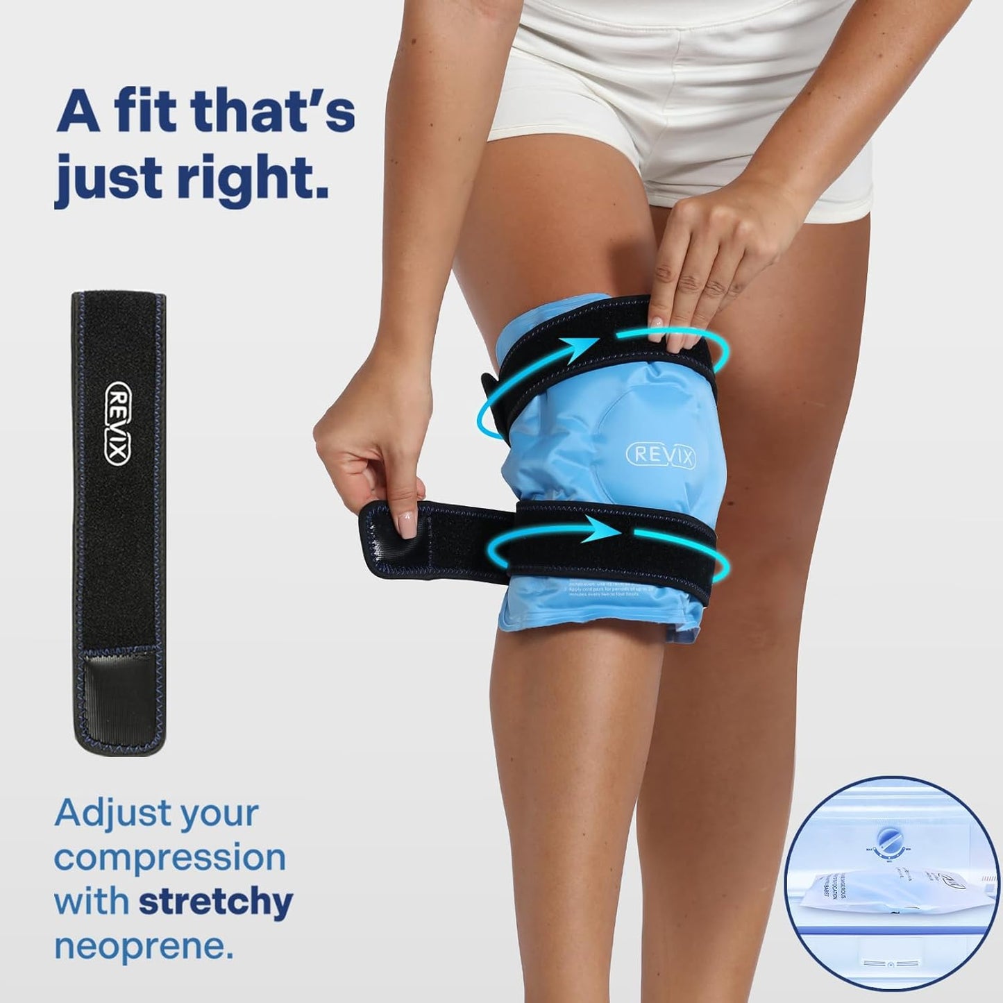 Reusable Gel Ice Pack Wrap for Knee Pain Relief, Cold Compress Therapy for Injuries, Swelling, Bruises, Arthritis, and Post-Surgery Recovery