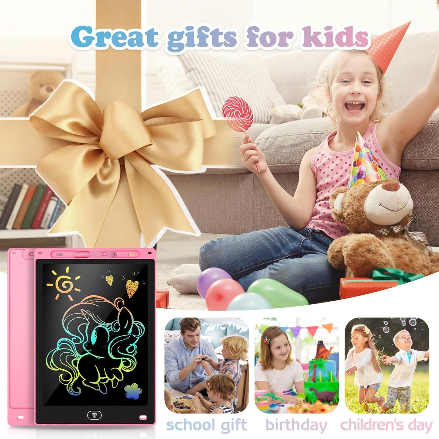 2-Pack 10-Inch LCD Writing Tablets for Children - Drawing Tablets, Educational Toys, and Travel Essentials for Toddlers
