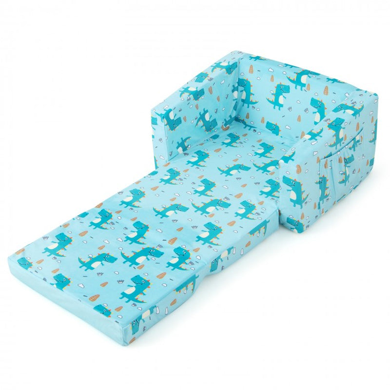Children's Recliner Sofa with Convertible Sleeper Bed Functionality
