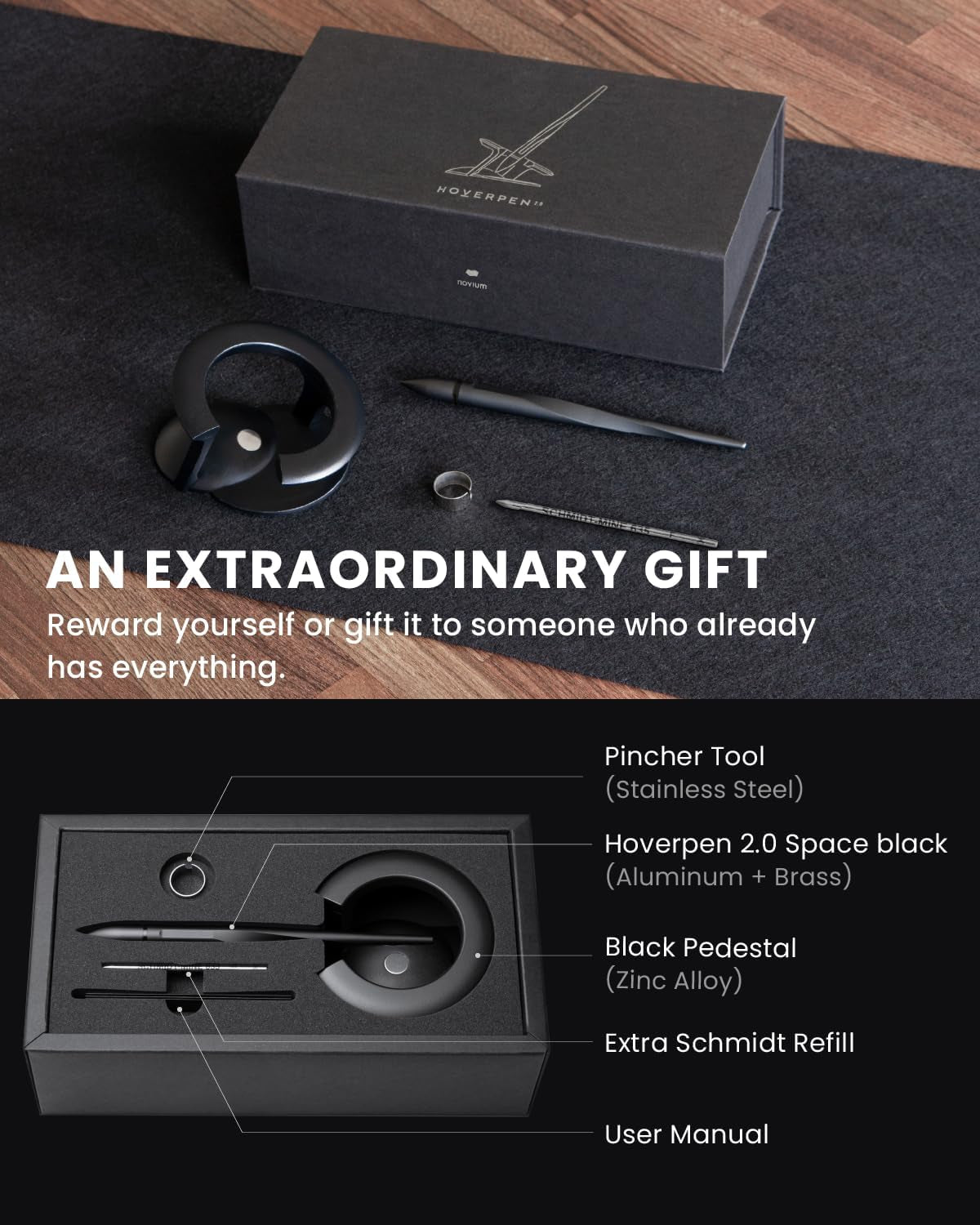 Executive Pen Crafted from Aerospace Alloys, Innovative Design, Free-Spinning Mechanism