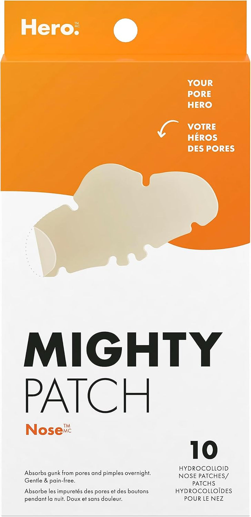 Mighty Patch Nose from Cosmetics - Hydrocolloid Pimple Patch for Nose, Soak up Oil, Pimple Gunk While You Sleep (10 Count)