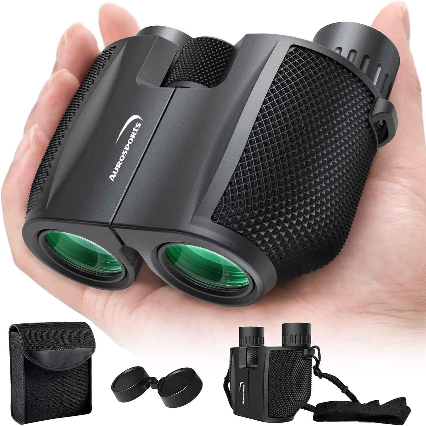 10x25 Compact Binoculars for Adults and Children - High-Definition Viewing with Low Light Vision