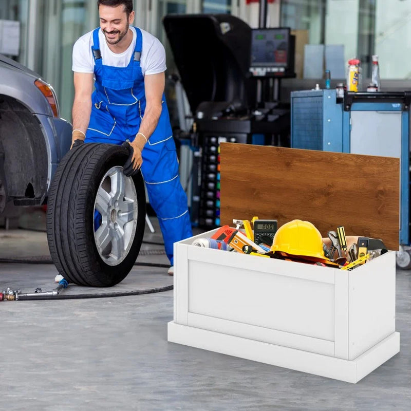 Large Storage Chest Featuring Safety Metal Hinge