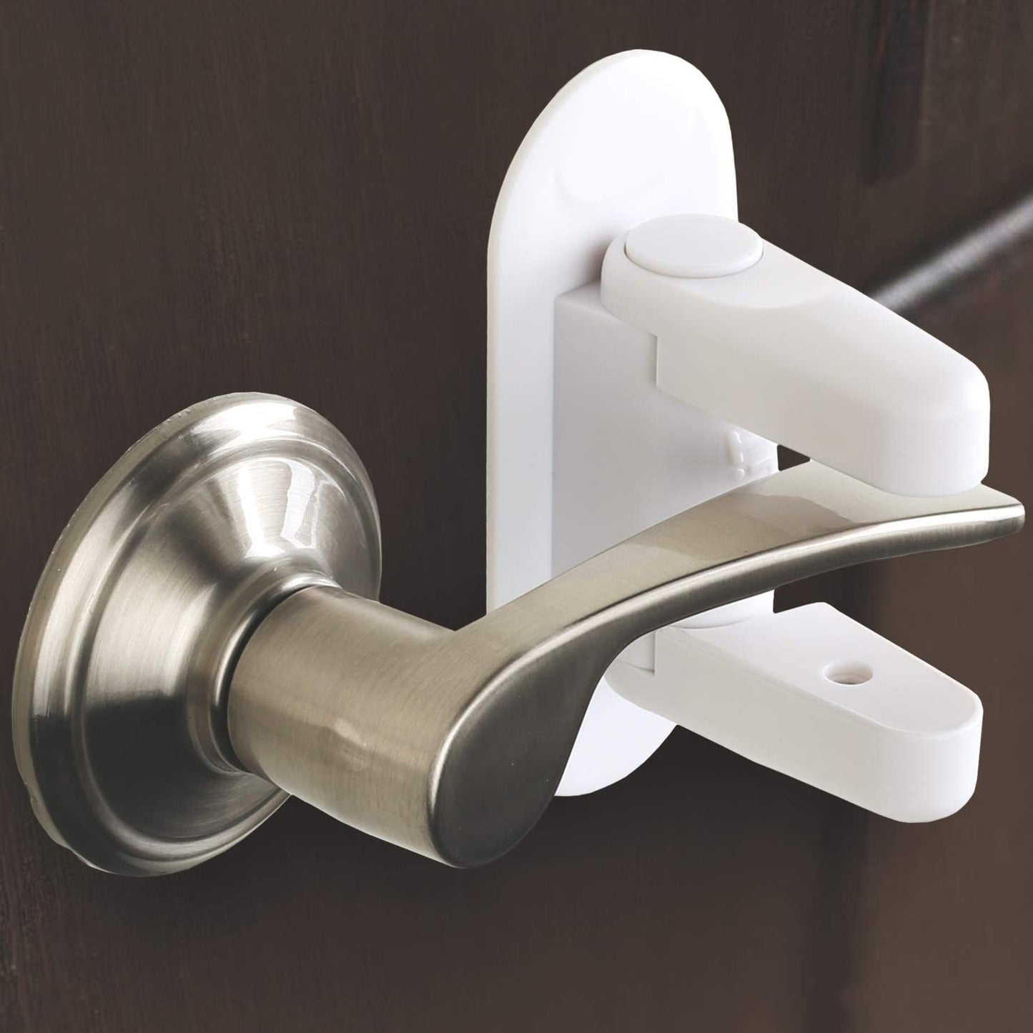 Child Safety Door Lever Lock (2 Pack) with 3M Adhesive for Secure Door and Handle Protection