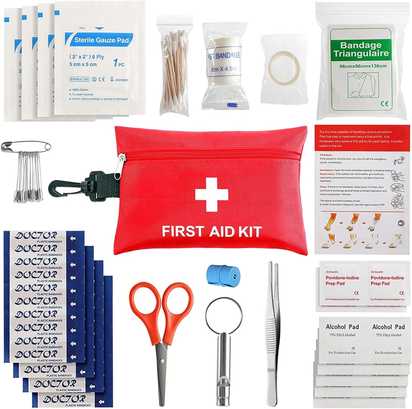 Comprehensive 97-Piece First Aid Kit for Family Emergency Preparedness