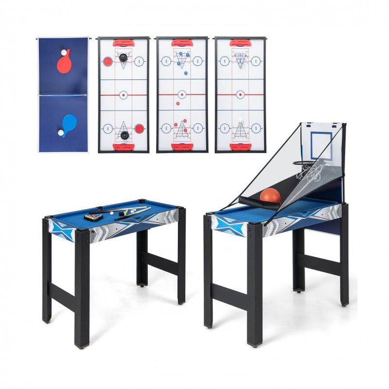 6-in-1 Multi-Game Table: Basketball, Billiards, Ping Pong, Hockey, and Shuffleboard