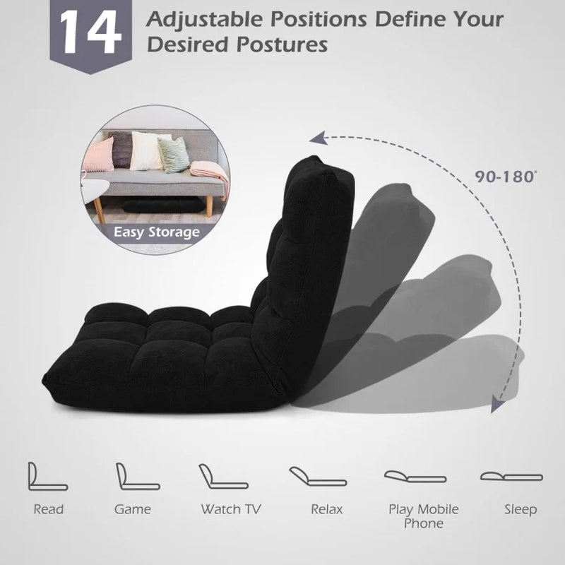 14-Position Adjustable Padded Floor Chair