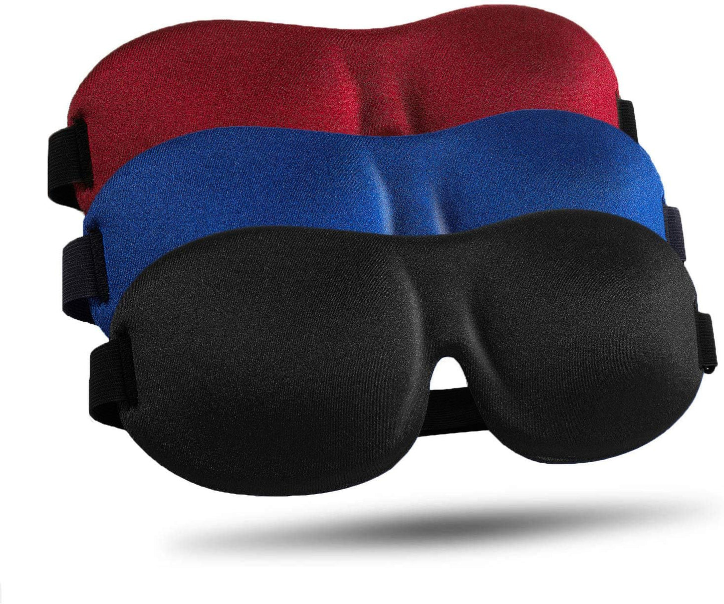 3D Blackout Sleep Masks for Side Sleepers, Pack of 3 - Ideal for Men and Women