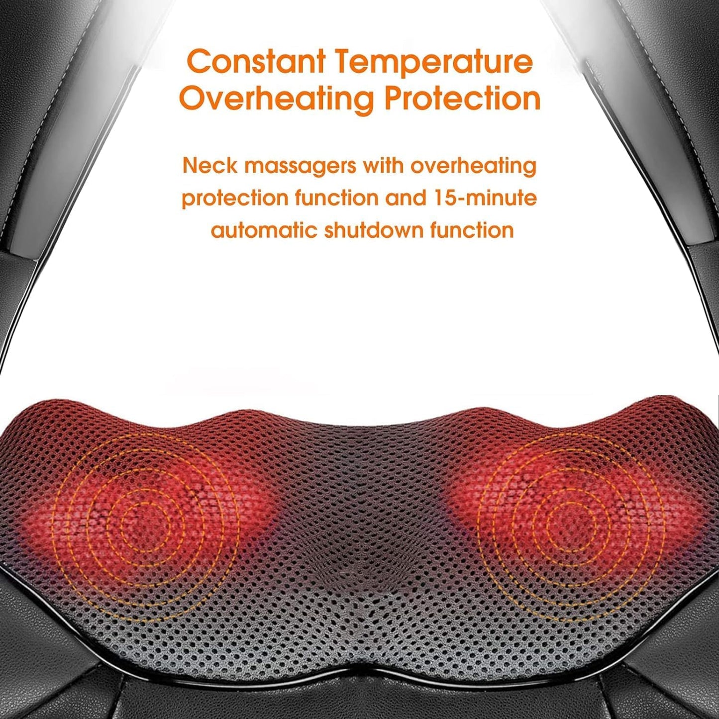 Shiatsu Neck and Shoulder Massager with Heat - 4D Deep Tissue Kneading Massage Pillow for Neck, Back, Waist, and Legs