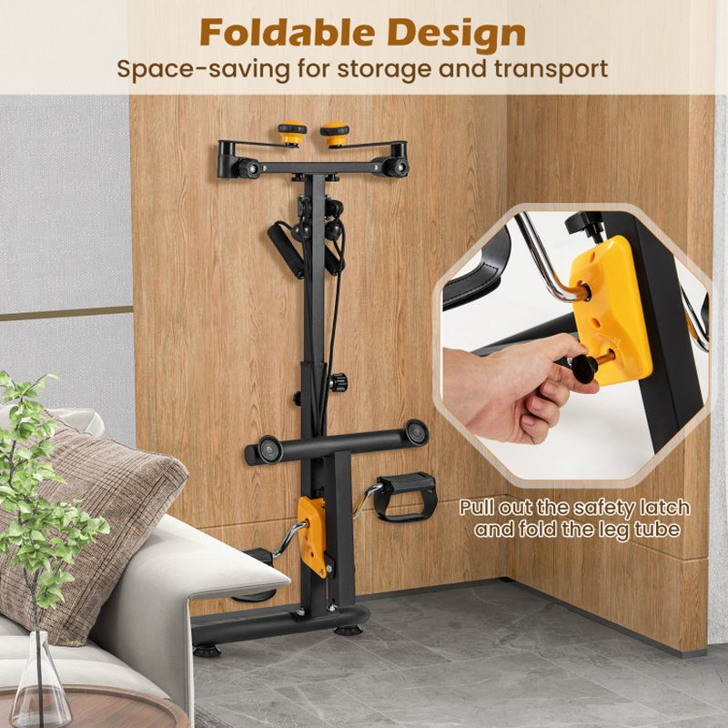 Folding Pedal Exercise Bike with Customizable Resistance Levels