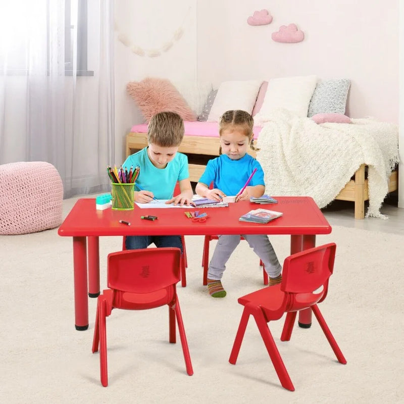Set of 4 Stackable Plastic Classroom Chairs for Children