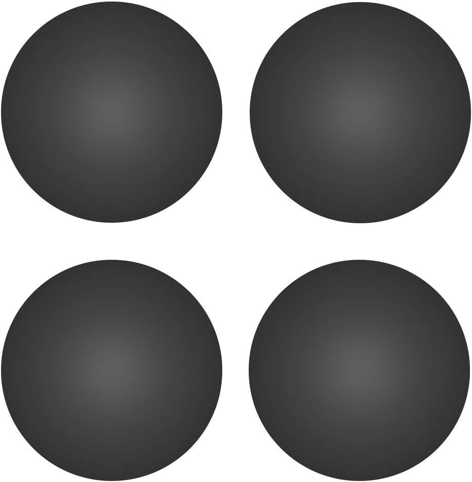 4-Pack Silicone Laptop Feet (0.59 Inch Diameter) - Replacement Bottom Case Feet for MacBook Pro/Air Shell Cover, Black