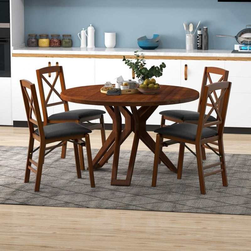 Set of Two Heavy-Duty Folding Dining Chairs with Padded Seats and 400 lbs Weight Capacity