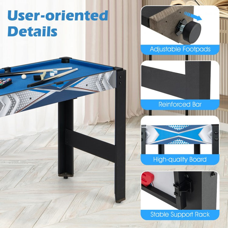6-in-1 Multi-Game Table: Basketball, Billiards, Ping Pong, Hockey, and Shuffleboard