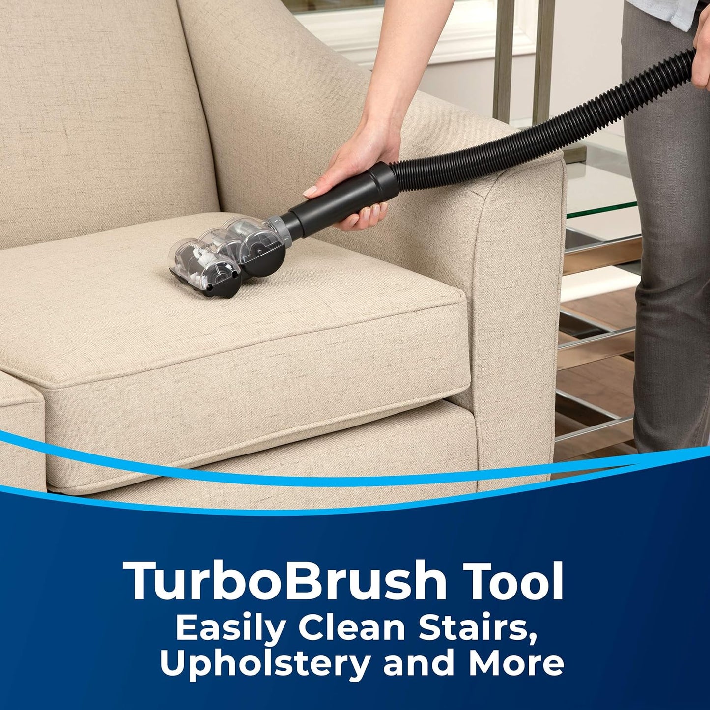 Turbo Compact Upright Vacuum Cleaner with Cyclonic Separation and Permanent Filter - Lightweight Purple Design
