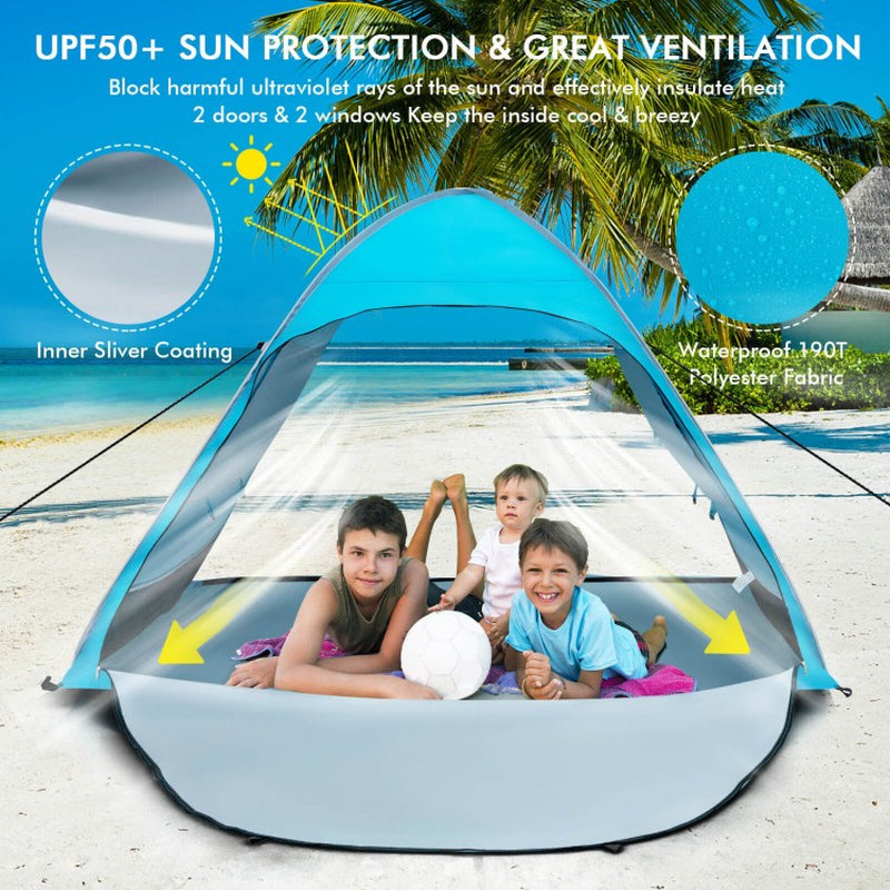 Automatic Pop-Up Beach Tent with Portable Carrying Bag
