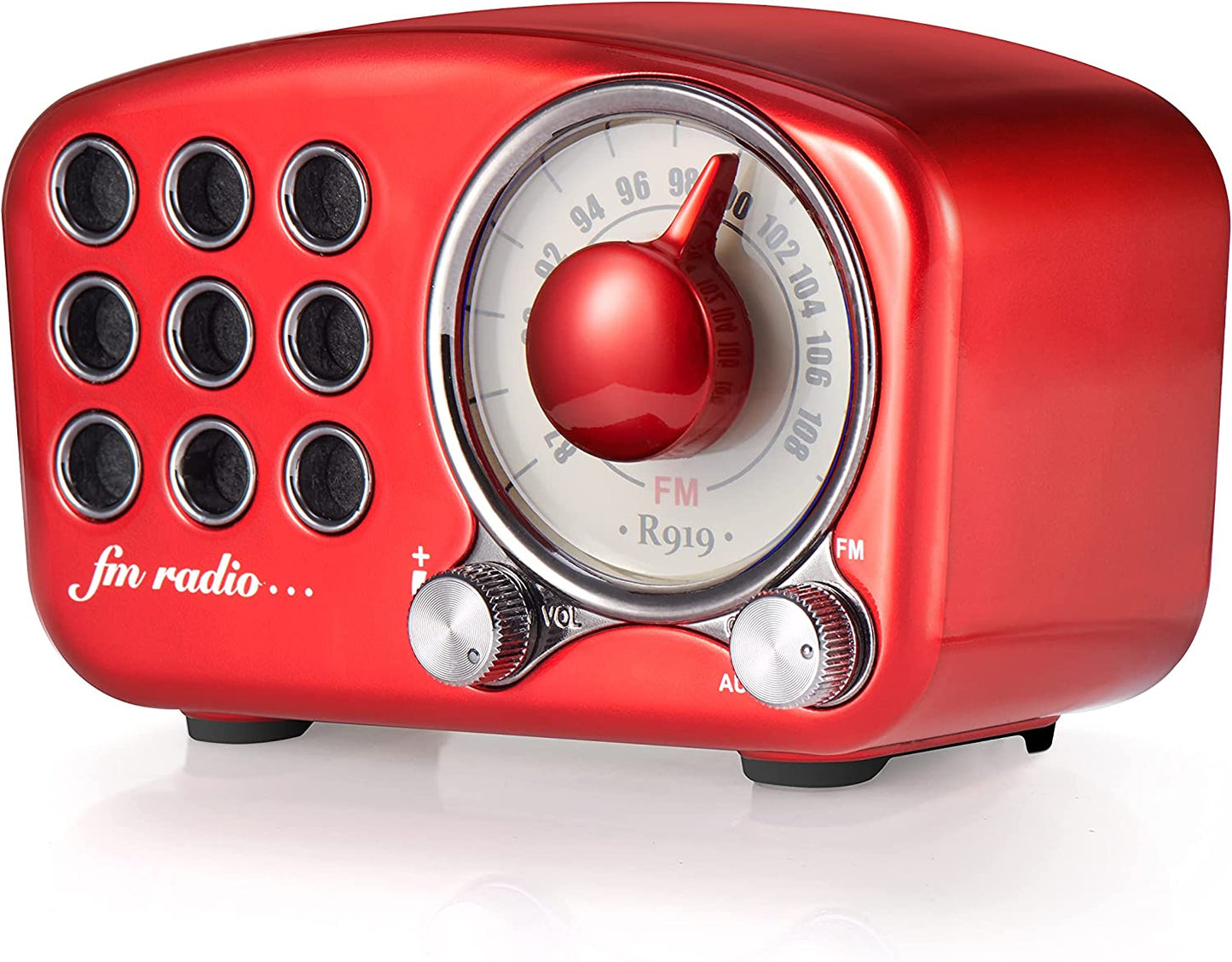 Vintage-Inspired Bluetooth Speaker with FM Radio, Enhanced Bass, High Volume, Bluetooth 5.0 Connectivity, TF Card and MP3 Player