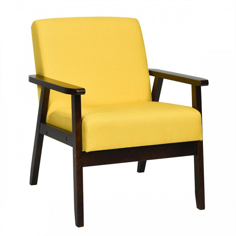 Mid-Century Modern Fabric Accent Armchair for Living Room