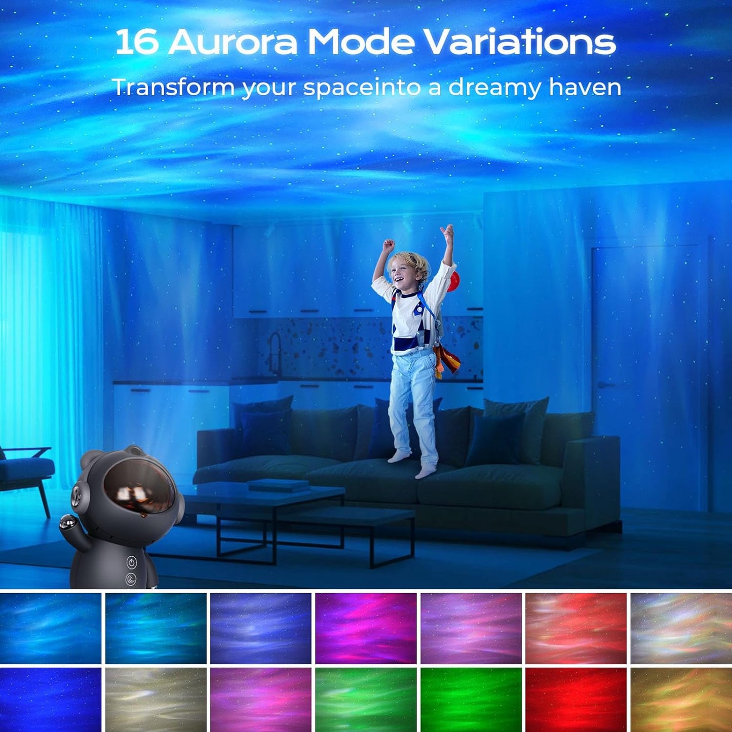 Galaxy Projector: Aesthetic Star and Aurora Ceiling Light for Bedroom and Living Spaces