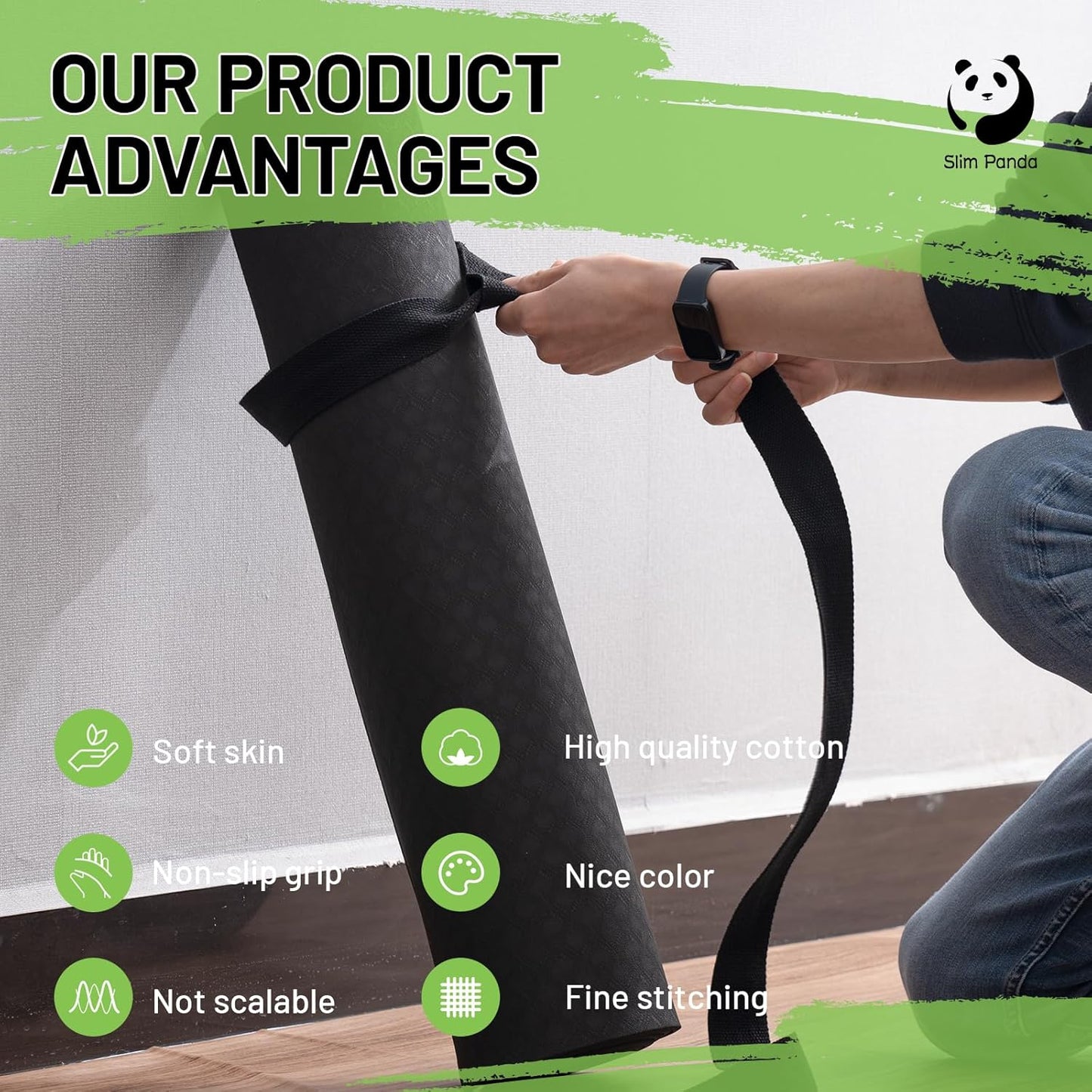 Adjustable Yoga Mat Carrier Straps - Multi-Color Sling for Pilates and Exercise