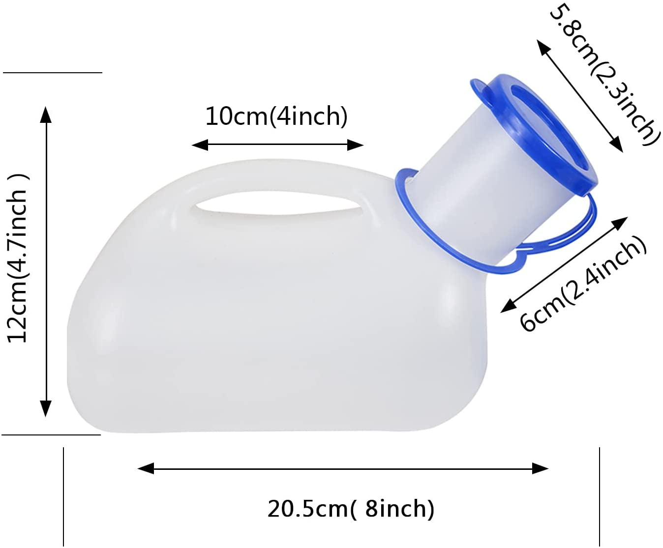Portable Unisex Urinal with Lid and Funnel for Outdoor Travel, Suitable for Men, Women, Elderly, and Patients