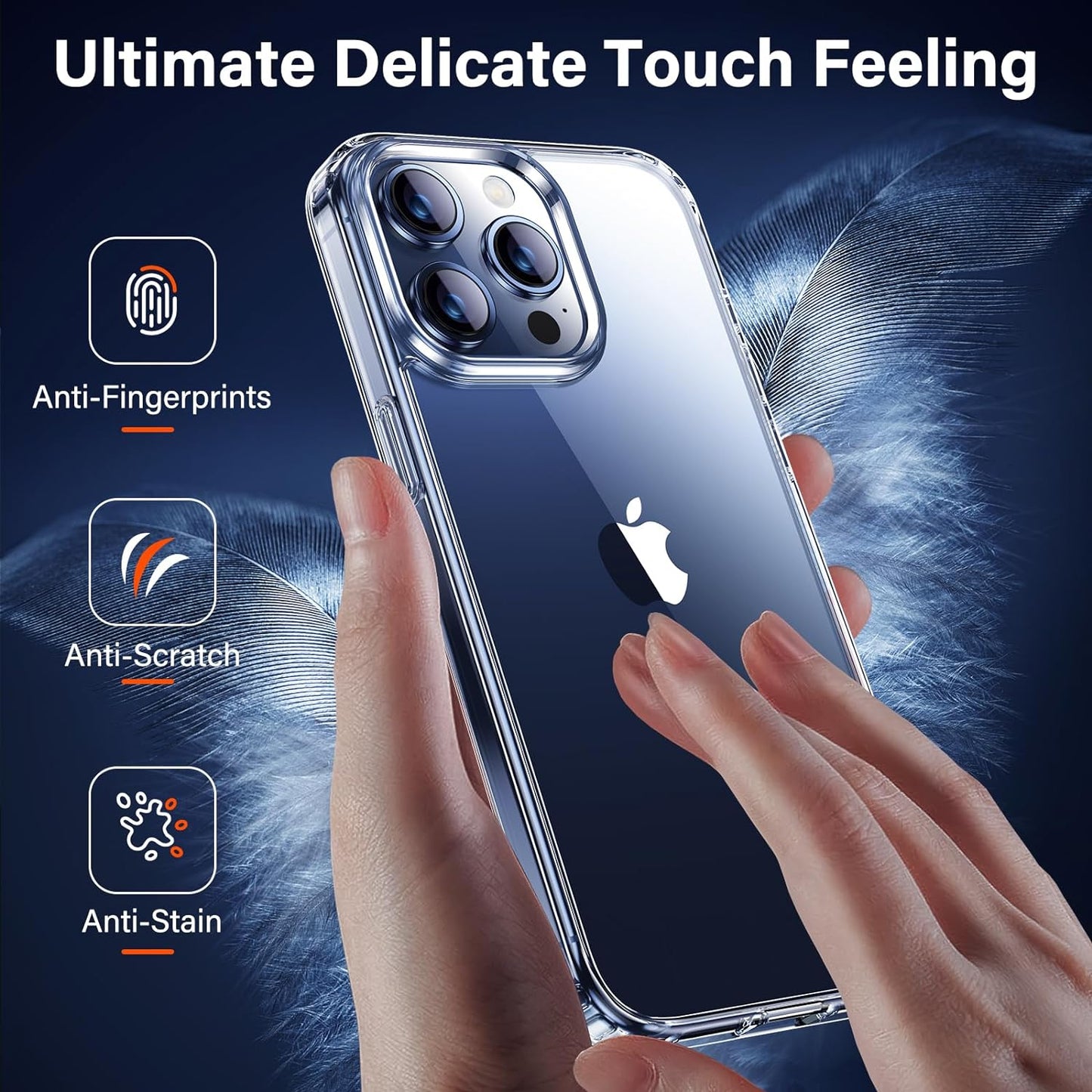 5-in-1 Case for iPhone 15 Pro Max - 2 Tempered Glass Screen Protectors - 2 Camera Lens Protectors, Shockproof, Anti-Scratch - Clear